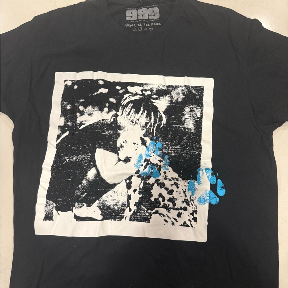 Juice WRLD T-Shirt - Black with Blue Print